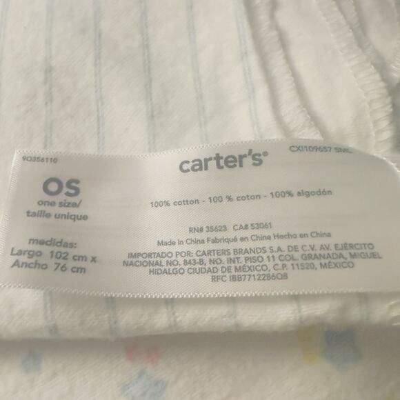 Vintage Carter’s Baby Receiving Blankets Lot of 2 Stars & Stripes 100% Cotton - Picture 5 of 8